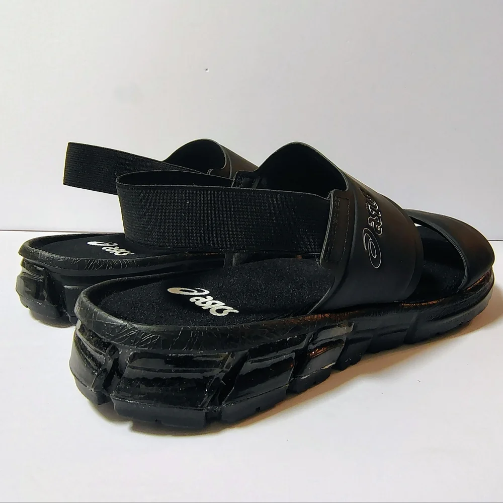 NEW Asics Gel Quantum 90 SD FO Outdoor Sporty Slingback Sandals Black Size 11